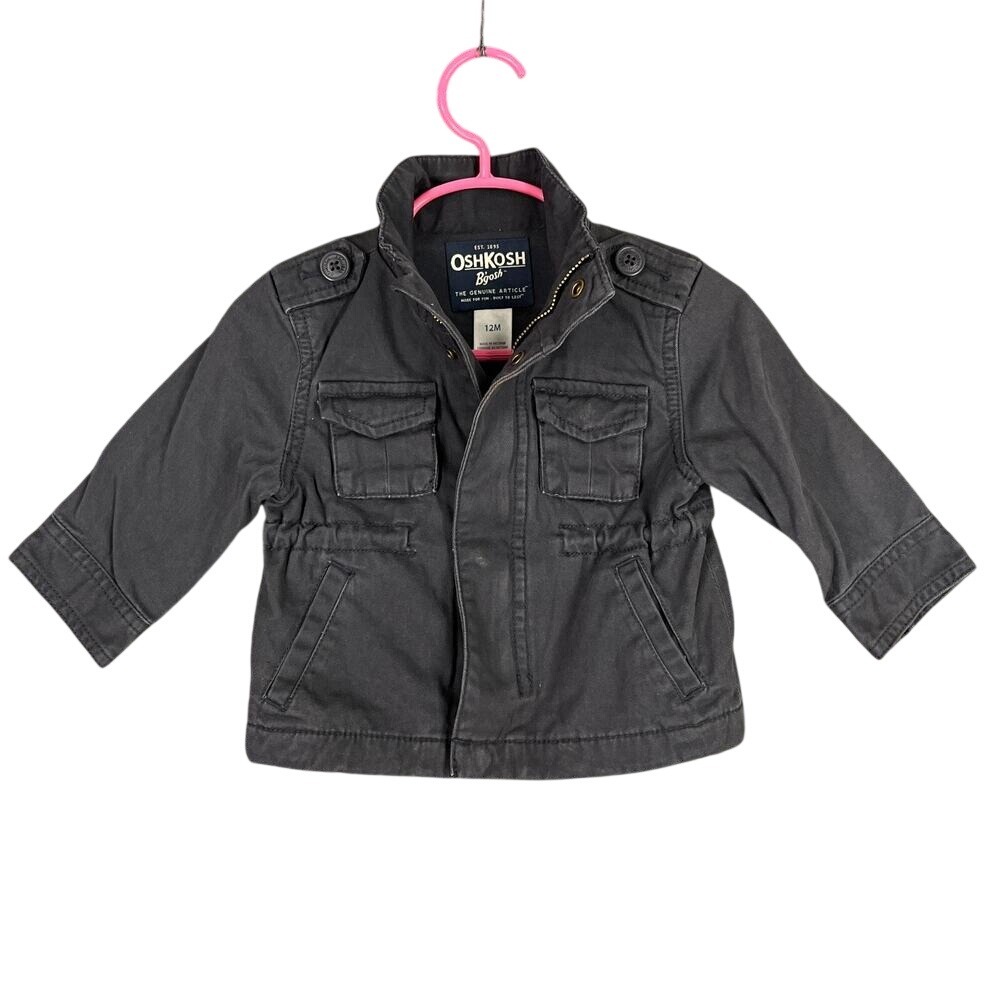 OshKosh Jacket‎ Youth Baby 12 Months Blue Utility Field Coat Outerwear